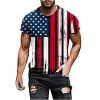 YieVot 4. srpnja Prevelika majica Muška čišćenje Nova moda Ležerne prilike Ležerne prilike Odjeća Print