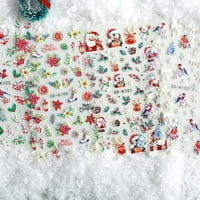 Naljepnica za nokte zaptive samoljepljivi nokti umjetnički materijal 5d božićni crveni santa claus snježna