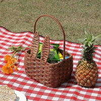 Wicker Picnic Basket s ručkama, mala prirodna vrba Smeta praznih košara Jeftino uskršnje jaje slatkiše