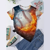 Thirts za žene Vintage bejzbol ispis majica Poklon majica