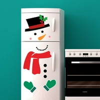 Snowman Hladnjak Božićne ukrase Naljepnice Xmas Odrezi za odmor za hladnjak metalni ormari za vrata