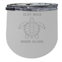 Cliff Walk Rhode otok Oz bijeli lasersko izolirano vino od nehrđajućeg čelika