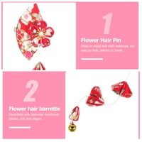 Par Sakura Fan Bell Clip Japanska kosa Pribor za žene Djevojke