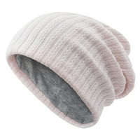 FVWitlyh hat chin remen za glavu želja Ženska zimska šešir topli kabeli pleteni kape za meki debeli