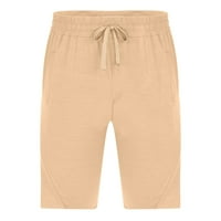 Tržeće kratke hlače za muškarce Casual Hotsas Labave ravne plažne hlače Sportske hlače Khaki s