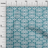 Onuone svilena tabby teal plava tkanina Geometrijska šivaća materijala za ispis tkanina sa dvorištem