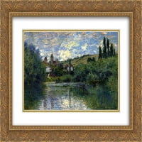 Claude Monet Matted Gold Ornate uramljeni Art Print 'Vetheuil'