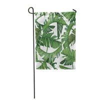 Zeleni list palmi napušta gustu džunglu tropskog uzorka tropske vrtne zastave ukrasne zastave Baner