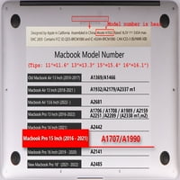 Kaishek Hard Shell kompatibilan najnoviji MacBook PRO S s mrežnom ekranom dodirne trake + crni poklopac