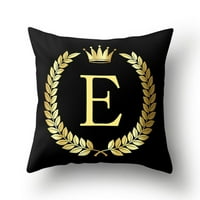 Lingstar 45 * Crna Golden Crown slovo kauč jastučnice ukrasni jastuk pokrov jastuk jastuk bacanje kućica