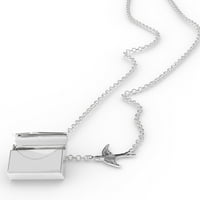 Ogrlica s bloketom Volim koktel odvijača u srebrnom kovertu Neonblond