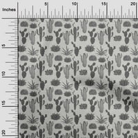Onuone svilena tabby siva tkanina Kaktus DIY odeća prekrivajući tkaninu za ispis tkanina sa dvorištem
