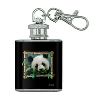 Panda bear bambuo od nehrđajućeg čelika 1oz mini lanac ključa