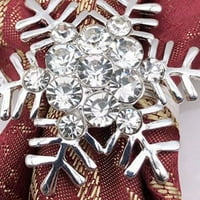 Božićni prstenovi za snijeg, prsten za salvetu za božić za božićne, zabave za zabave, večera, svadbene