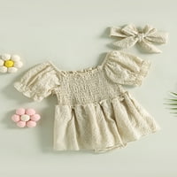 Wassery Baby Girl Ljeto odijelo Mjeseci novorođenčad kratkih rukava rukav printur za rublje za rubnu