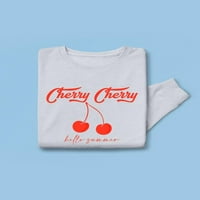 Cherry Cherry Pozdrav ljetna dukserica Žene -Image by Shutterstock, Ženska mala