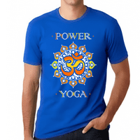 Premium muške električne joge majice za muškarce Vintage Om Power Yoga majica