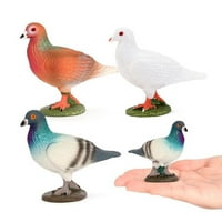 Kripyery High Simulacija tiskana golub figurica Ljubav mir Golub model životinjskog statue fotografija