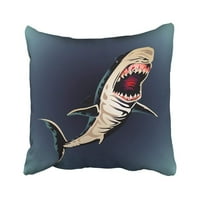 Bež bazen morski pas crni plivanje apstraktno plaža zvijer velika opasna peraja jastučni poklopac