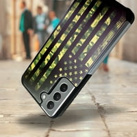 Hybrid Slim Telefonska futrola kompatibilna sa Galaxy S 5G - zelena Camo američka zastava