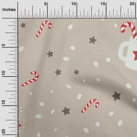 Onuone poliesterske spande Light bež tkanina Božićna haljina materijal materijal tkanina za ispis tkanina