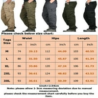 Avamo muški dno sa džepovima Teretne pantske elastične struine pantalone za muškarce ugrađene duge hlače