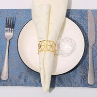 Božićni salvetski prstenovi metalna šuplja trokuta držač salveta zimski odmor vjenčanica božićna stola