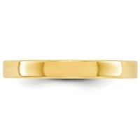 14k žuto zlato ravna ravnica klasična vjenčana prstena veličine 6