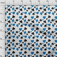 Onuone pamučni dres Srednje plave tkanine poker kartice šivaći materijal za ispis tkanine sa dvorištem