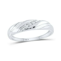10k bijeli zlatni dijamantski vjenčani prsten CTTW