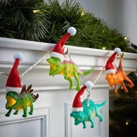 Kiskick LED dinosaur žica: božićna žica svjetla Dinosaur Akumulatorska svjetla za božićno drvce Kućni