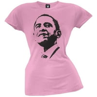 Obama - silueta Juniors Light Pink majica