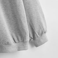 Mortilo dukljana za žene, print Crewneck casual dugih rukava posada vrata mekani pulover vrhovi zimskih