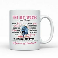 Mojoj ženi krig kafu od muža, poklon za Valentinovo za ženu, ljubavni par krig, pokloni za parove, poklone