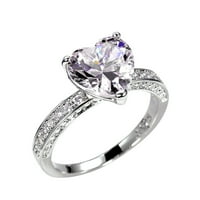 Simu prstenovi za žene modni srčani dijamantni prsten Elegantni prsten za rhinestone za žene modni puni