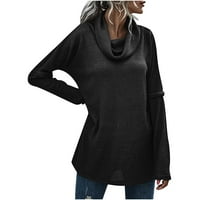 Buigttklop Nema granica džemperi za žene Clearence Plus Veličina Žene dugih rukava Čvrsta boja Split