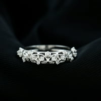 CT Okrugli dijamantski zlatni filigranski prsten za žene, april Birtystone bend, poklon za nju, sterling