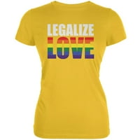 Legalizacija ljubavi Rainbow Bright Yellow Juniors Meka majica - velika