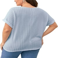 Ljetne majice Ljetne t majice s kratkim rukavima tunika bluza prevelika plus veličine vrhova ženske