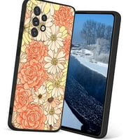 Kompatibilan je sa Samsung Galaxyjem futrolom za 5G telefon, silikon cvijeća - silikon za teen djevojku