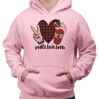 Mir love latte hoodie dukserica unise velika ružičasta