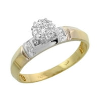 10k žuti zlatni mens dijamantski vjenčani prsten za muškarce 0. CTTW sjajan rez širok veličine 10