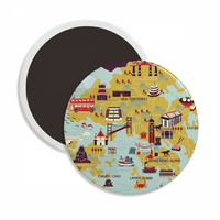 Hong Kong Map Razgledanje Kina Kroz cecos Frižider Magnet održava ukras