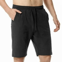 Hvyesh Muške kratke hlače, Ležerne prilike, čvrsti džep elastični struk ravne polukraće hlače Sportske