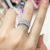 Taluosi Ženski prsten za maselion Pisma Vintage Electroplating Modni izgled Prsten za prsten Nakit Pokloni