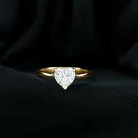 Srce Moissinite Solitaire prsten u srebru sterlinga za žene