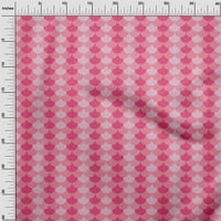 Onuone pamučne poplin tamne ružičaste vage tkanine Geometrijske opterećenjem priključka ispisa šivaće