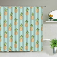 Nordijski stil ananas Art zavese za tuširanje vodootporne kupatilo za zavjese od poliestera za kupanje