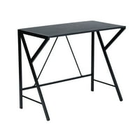 Canddidliike kućna uredska konzola stol sa metalnim okvirom za pisanje računarske studije - crno