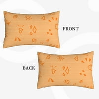 Super mekani pravokutni plišani jastuk, narandžasti ljetni grafiti Comfort i ne-piljki skriveni zip